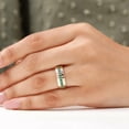 thumbnail image 3 of 1.50 Ct Lab Created Green Emerald Men's Wedding Band Ring 14k Yellow Gold Plated Sterling Silver, 3 of 4