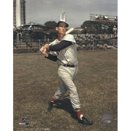 Ted Williams - Posed Batting Sports Photo