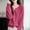 Hot Pink, variant on Zivyakyro Ribbed Womens Sweaters Cotton Cardigan Fall Winter Knit Long Sleeve Casual Button dowm Notch Neck Loose Cardigan Black L