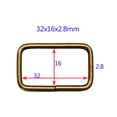 thumbnail image 5 of 20Pcs Metal Rectangle Assorted Connector Adjuster Metal Loop s for Bag, 5 of 7