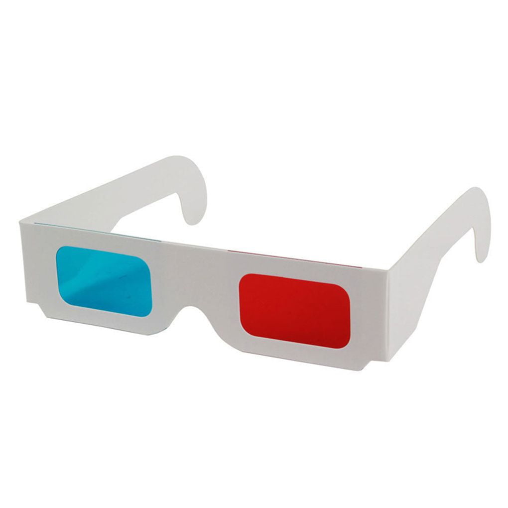 Youkk 10pcs set papier universel anaglyphe 3D Lunettes Rouge Bleu Carton Film DVD Jeu Video TV lunettes 3D