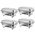 thumbnail image 3 of ZenStyle 4 Packs 8 Quart Chafing Dish Buffet Trays Chafer Stainless Steel with Warmer for Home Party Durable, 3 of 9