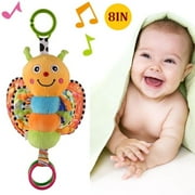 Baby Soft Rattles Set, Infant Developmental Baby Crib Toys, Bay Musical Toys, Cute Stuffed Animal with Sound for 3, 6, 9, 12 Months and Newborn Chrismas Gift
