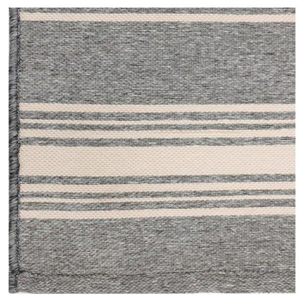 Better Homes & Gardens 2' x 3' Grey Diamond & Stripes Reversible Indoor/Outdoor Scatter Rug