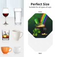 thumbnail image 6 of Pofeuu St. Patrick's Day4 Print Coasters for Drinks, 4Pack PU Leather Coasters, Bar Drink Coasters for Tabletop Protection, Furniture from Damage-Octagon, 6 of 6