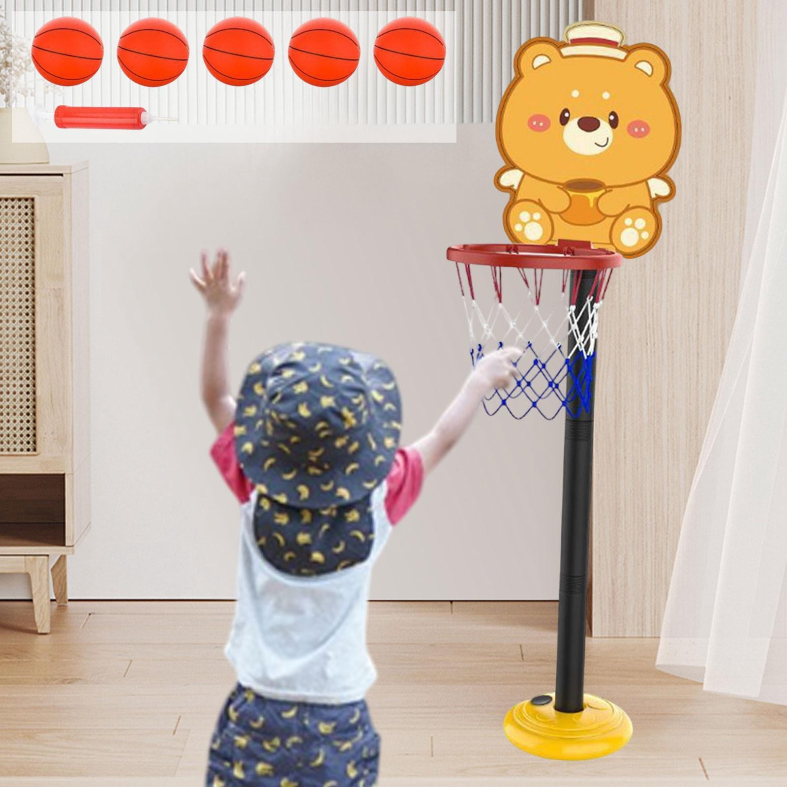 harayaa Basketball Hoop Set for Kids Basketball Stand Basket Supplies Basketball Net for Yellow