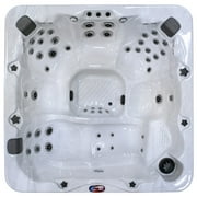American Spas AM-756LS 6-Person 56-Jet Lounger Spa with Bluetooth Stereo System, LED Streamer Waterfall, Ozone Sanitization