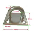 thumbnail image 2 of funtasica 316 Stainless Steel 5mm Square Eye Plates M5 Marine Pad Boat Rigging, 2 of 7
