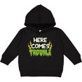 thumbnail image 2 of Inktastic Here Comes Trouble Toddler Hoodie, 2 of 4
