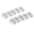 thumbnail image 1 of 10Pcs Jack RJ11 8P4C Teléfono Teléfono Modular Blanco Baoblaze Jack trapezoidal, 1 of 8