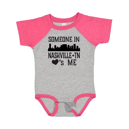 

Inktastic Nashville Tennessee Someone Loves Me Skyline Gift Baby Boy or Baby Girl Bodysuit