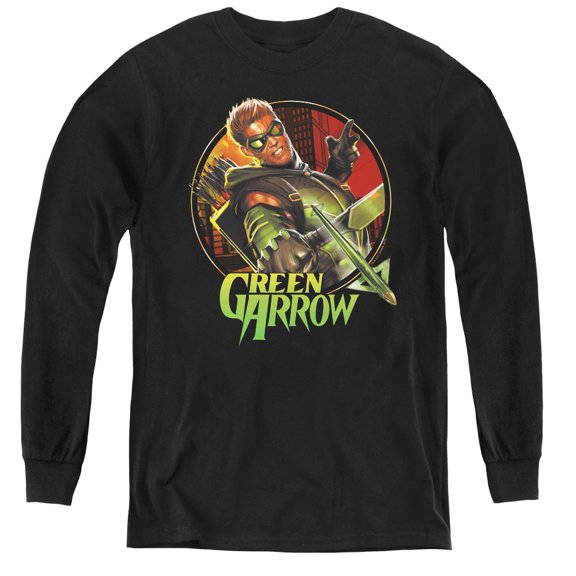Jla - Sunset Archer - Youth Long Sleeve Shirt - X-Large