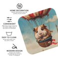 thumbnail image 3 of Kdxio Hot Air Balloon Guinea Pig Funny Coasters,4 Pcs Leather Coasters,Housewarming Gifts,Protect Furniture from Water Marks Scratch and Damage, 3 of 6