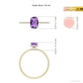 thumbnail image 4 of ANGARA Natural 0.7 Ct. Amethyst with Diamond Classic Ring in 14K Yellow Gold for Women (Ring Size: 3.5), 4 of 9