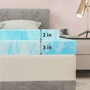Mattress Topper, Full Size Gel Memory Foam Bed Topper,2 inch, for Pressure Relief for Back Pain