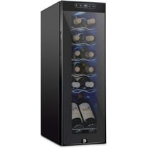 Schmecke 12 Bottle Compressor Wine Cooler Refrigerator - Black
