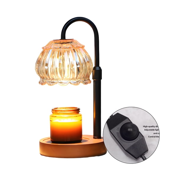 HIBIBUD Wax Melt Warmer,Free 2 Light Bulbs Wax Warmer,Glass Lampshade Wax Warmer for Scented Wax,style5