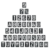 Black Plastic Alphabet Stencils for DIY Crafts with Durable and Reusable Design 42pcs
