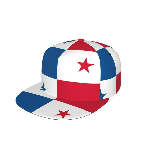 Flag Of Panama Flat Brim Trucker Cap Adjustable Snapback Hat For Men Women