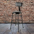 thumbnail image 7 of Hampden Furnishings Otto Collection 30" Vinyl Padded Stool With Backrest, Black, Pack of 2, 7 of 7