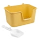 thumbnail image 5 of Lavabo para arena de gatos con pala, bandeja de arena para mascotas con parte abierta, inodoro para orinal para gatitos, bandeja de arena , Amarillo XL XL Amarillo, 5 of 8