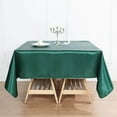 thumbnail image 2 of Efavormart 72" SATIN Square Tablecloth Overlay For Wedding Catering Party Table Decorations HUNTER GREEN Square Tablecloth Cover, 2 of 11
