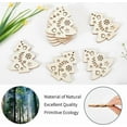 thumbnail image 6 of 12 Sets 2.7 Inch Christmas Tree Unfinished Hanging Wood Cutout Blank Wood Slices Gift Tags Wooden Tag with Jute Rope Ornaments Crafts Thanksgiving Wedding Birthday Party Mixed Color 12sets, 6 of 9