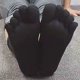 thumbnail image 4 of Calcetines de cinco dedos hasta la mitad de la pantorrilla de algodón y poliéster para hombre, calcetines de punta recta de color negro y gris para las cuatro estaciones, 4 of 5