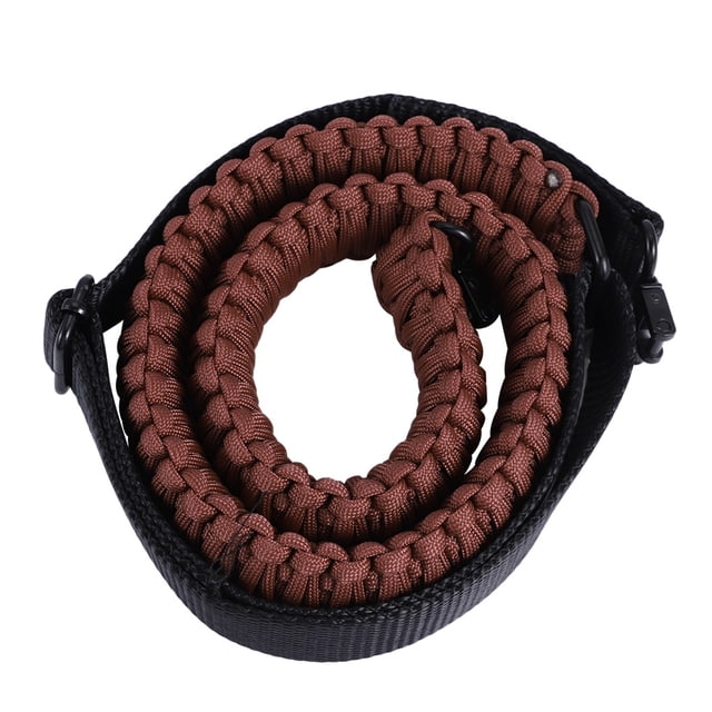 Correa ajustable Nylon Caza Sling Hecho a mano de punto Cuerda de embalaje al aire libre Cuerda de paracaídas con eslabón giratorio Scienceny OD000490-03