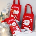 thumbnail image 4 of Saco de Navidad de Papá Noel, bolsa de almacenamiento de dulces, decoración de Navidad, medias de lino, bolsa de dulces de alce, Año Nuevo, 2023, 4 of 4
