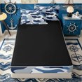 thumbnail image 4 of Erosebridal Modern Camouflage Zipper Queen Comforter Set with Fitted Sheet and 2 Pillowcases for Boys Men, Navy Abstract Camo Print Zipper Bedding Set, Black Reversible, 4pcs, 4 of 7
