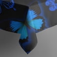 thumbnail image 5 of Black Blue Butterfly Pattern Square Tablecloth,Waterproof Square Table Cover,Wipeable Spillproof Washable Table Cover for Home Kitchen Party Decor 42"X42"(107x107cm), 5 of 6