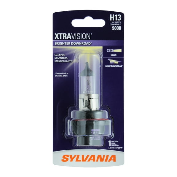 Sylvania H13 XtraVision Halogen Headlight Bulb, 1 Pack, Compatibile with Multiple Cars