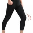 thumbnail image 2 of Boys Basketball Compression Pants with Knee Pads 3/4 Capri Padded Sport Tights Athletic Workout Leggings, 2 of 6