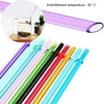 30 Pack Reusable Hard Plastic Straws With Cleaning Brush Rainbow