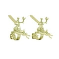 thumbnail image 5 of The Original MantleClip Stocking Holders with Removable ZINC ALLOY Holiday Icons (2-pack REINDEER, Gold), 5 of 5