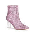 thumbnail image 1 of Unique Bargains Bottines à Paillettes à Talon Bloc Transparent pour Femmes, 1 of 8