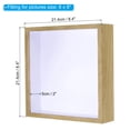 thumbnail image 2 of Unique Bargains 8x8 Shadow Box Frame Wooden Dried Flower Display Stand Floating Photo Frame Natural Color, 2 of 7