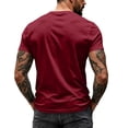 thumbnail image 4 of Trgacdwlo S-4XL Mens Big and Tall Shirts V Neck Short Sleeve Shirts for Men Gym Muscle Athletic Summer Lightweight Wine Mens T-Shirts, 4 of 6