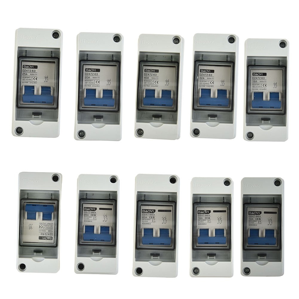 Solar photovoltaic cell combiner box DC circuit breaker switch with junction box