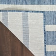 thumbnail image 5 of Nourison Positano Modern Stripes Flatweave Outdoor Rug Navy Ivory 2' x 6', 5 of 11