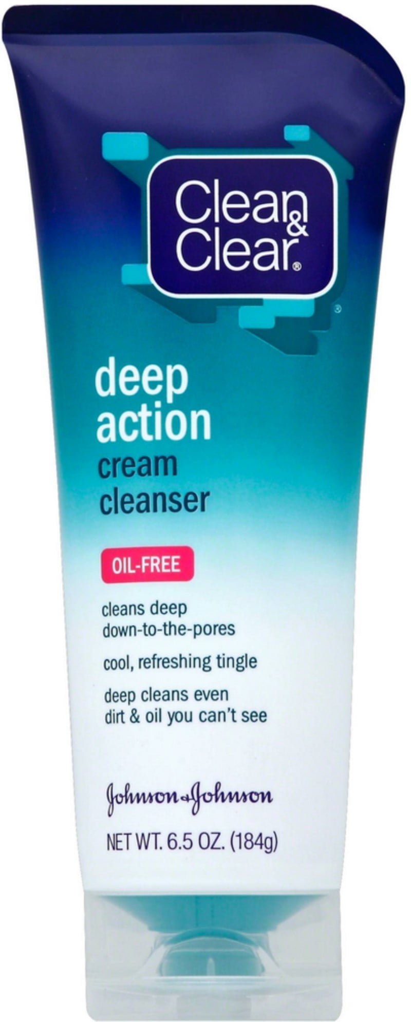 CLEAN & CLEAR Deep Action Cream Cleanser Oil-Free 6.50 oz (Pack of 3)