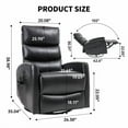 thumbnail image 6 of Heat Massage Manual Recliner Chair with Rocker and Swivel in Fabric for Living Room, 6 of 8