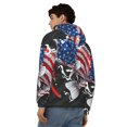 thumbnail image 4 of Vsdgher Largemouth Bass Fish in USA Mens Hoodies Zip Hoodie, Hoodies for Men, Zip-up Hooded Sweatshirt-Large, 4 of 5
