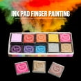 Rubber Stamps Ink Pads Set 20 Colors for Finger Painting Craft