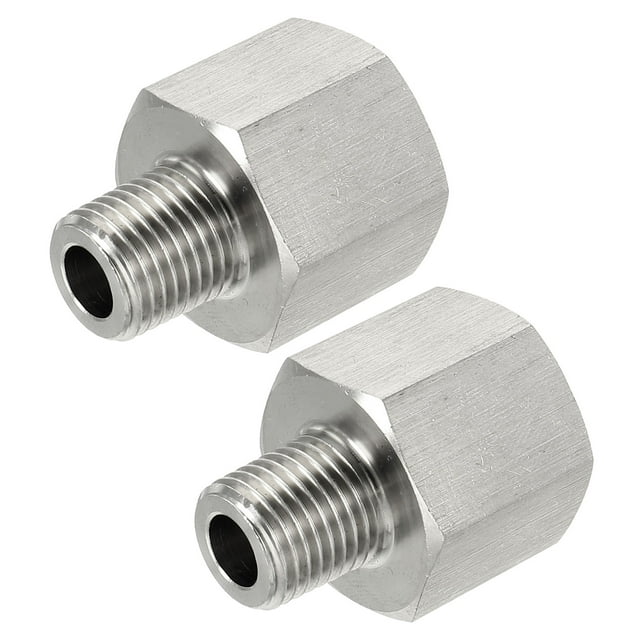 Adaptador de manguito reductor hexagonal Uxcell 1/4 PT x 1/2 PT