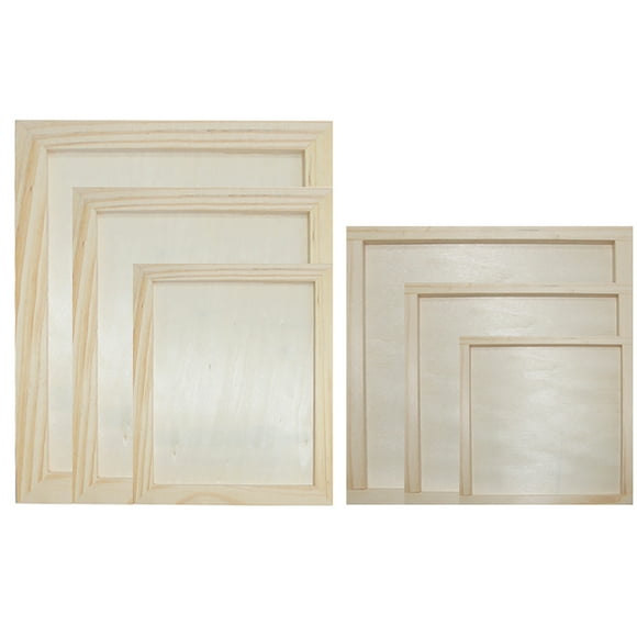 Bangcool Wood Picture Frame DIY: 6PCS Unfinished Wooden Photo Frame Craft Frame for Kids