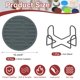 thumbnail image 2 of Juego de 6 posavasos redondos con soporte, posavasos de silicona de 4" para bebidas, posavasos antideslizantes, cojín resistente al calor para vidrio, decoración de bar, cocina y oficina, gris (rayas), 2 of 7