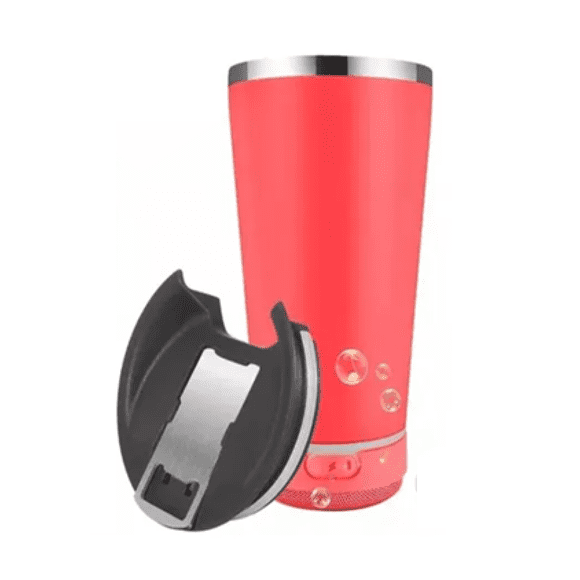 Termo Para Cafe Portátil Inoxidable Con Tapa Bocina Rojo