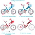 thumbnail image 4 of Royalbaby Girls Kids Bike Star Girl 12 In Bicycle Basket Training Wheels Blue Child's Cycle, 4 of 10